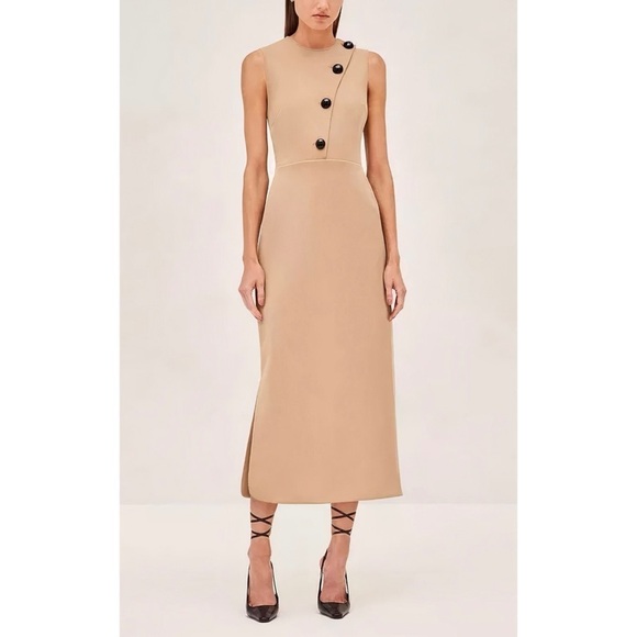ALEXIS Midi Button-Front Lena Sleeveless Dress - Picture 1 of 6